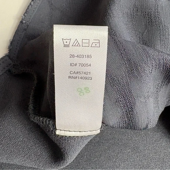 NWT Ann Taylor LOFT Charcoal Gray Textured Mixed Media Shell Blouse • Size L - Picture 9 of 10